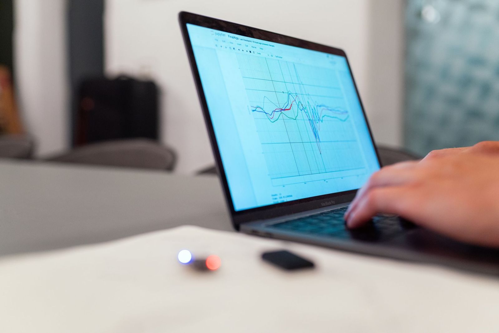 Datenauswertung am Laptop